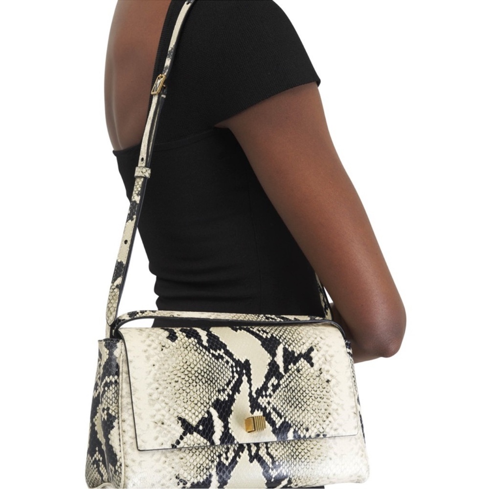 KHAITE Audrey Python Snake Crossbody Shoulder Clu… - image 1